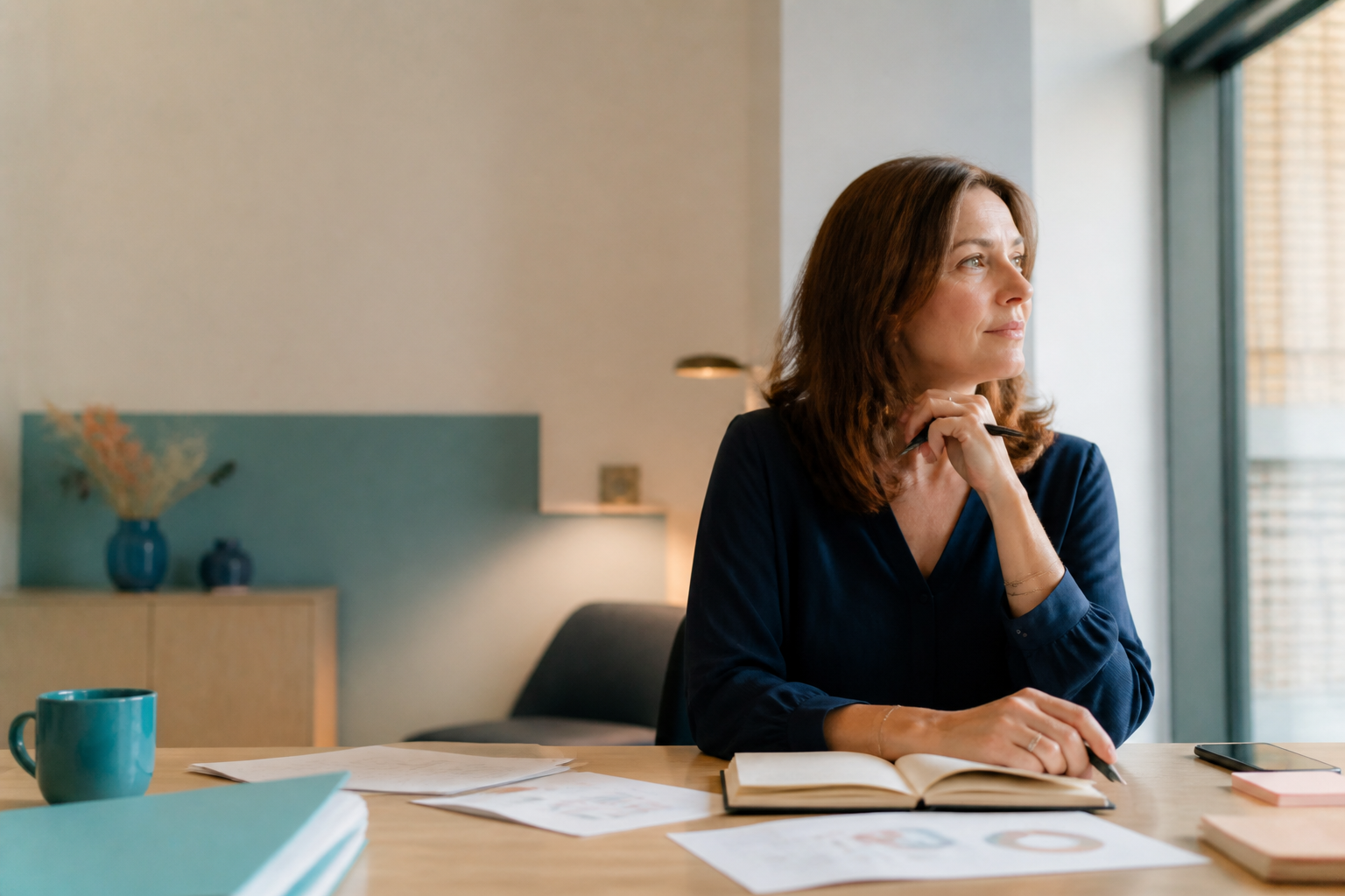 Personne réfléchissant à son projet professionnel